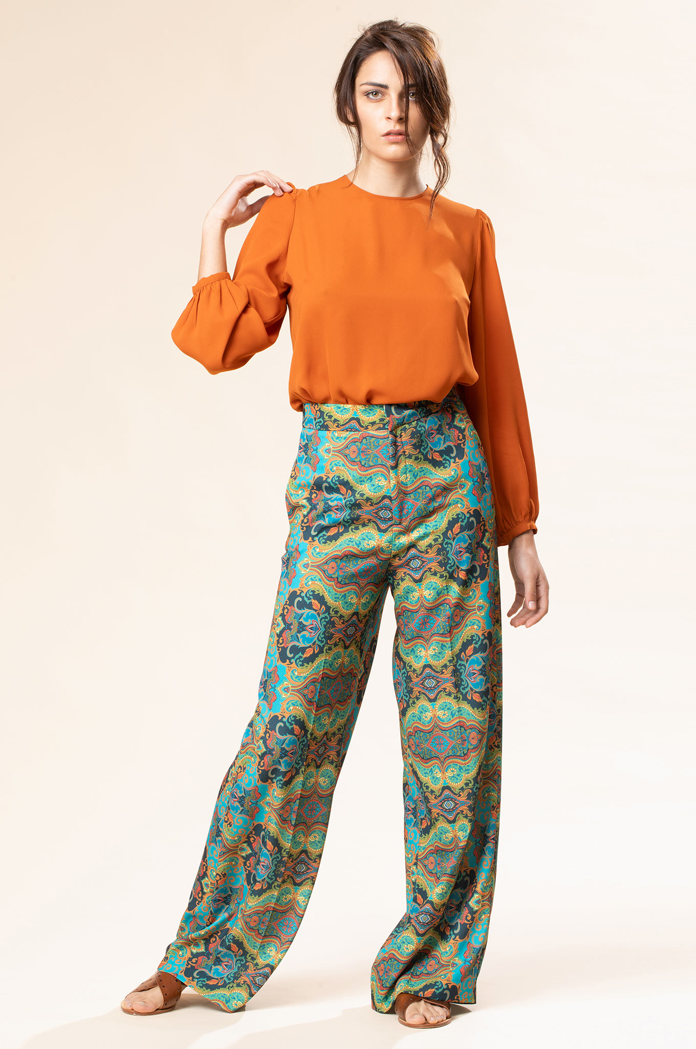 abbigliamento donna primavera 2020 Chiara B: camicia georgette terracotta